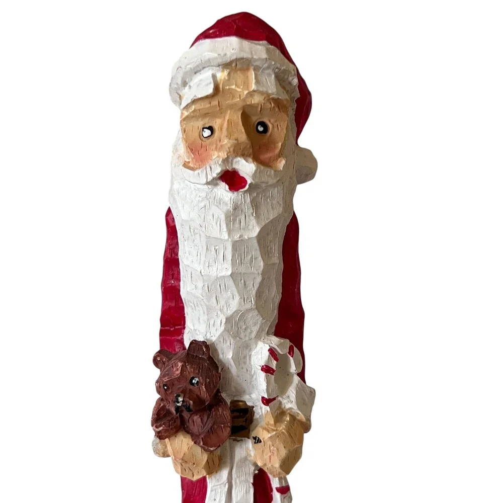 Vintage World Bazaars Christmas Figurines Resin Santa Snowman Angel Set 3‎